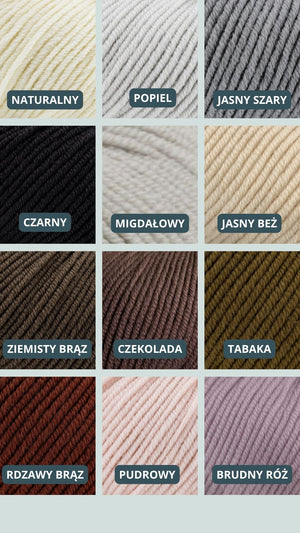 Czapka Kacper, handmade, 100% merino