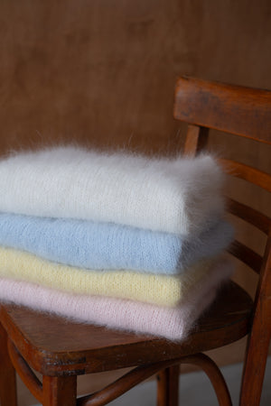 Sweter Martyna, z długim rękawem, angora & merino, handmade