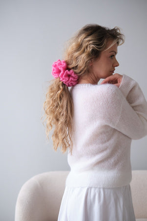 Sweter Aurora, super kid moher, jedwab