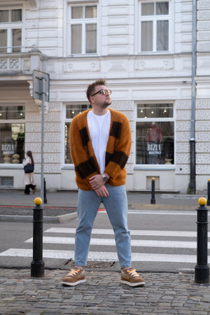 Kardigan Drew, suri alpaka, merino UNISEX