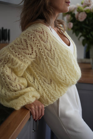 Sweter Pearl 2.0, super kid moher, Sirka handmade
