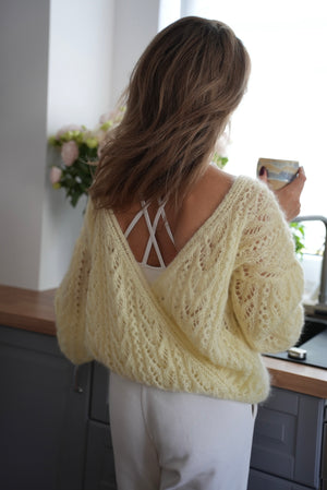 Sweter Pearl 2.0, super kid moher, Sirka handmade