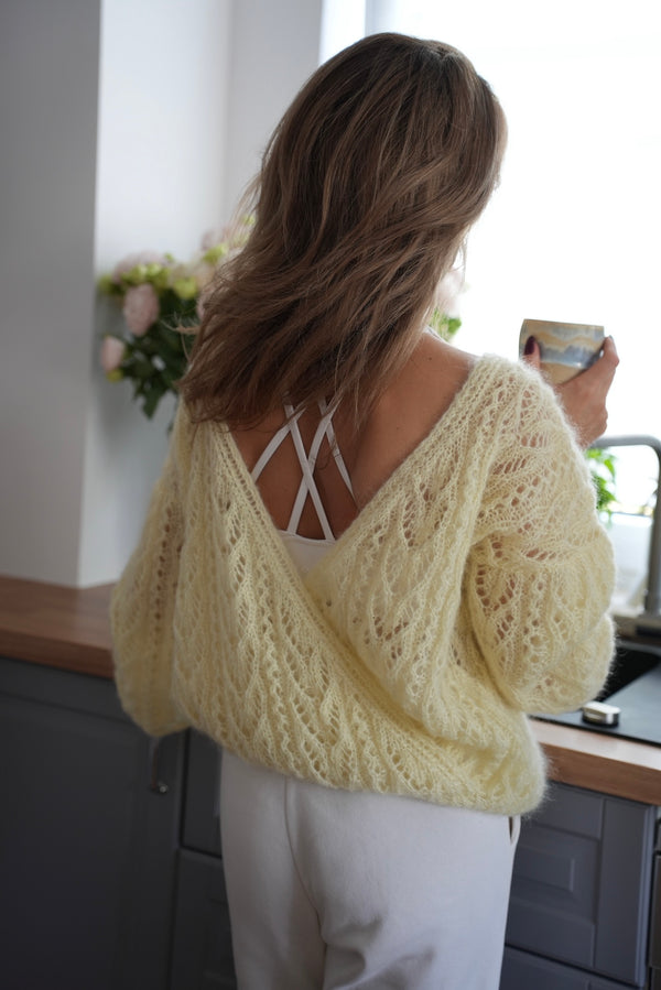 Sweter Pearl 2.0, super kid moher, Sirka handmade
