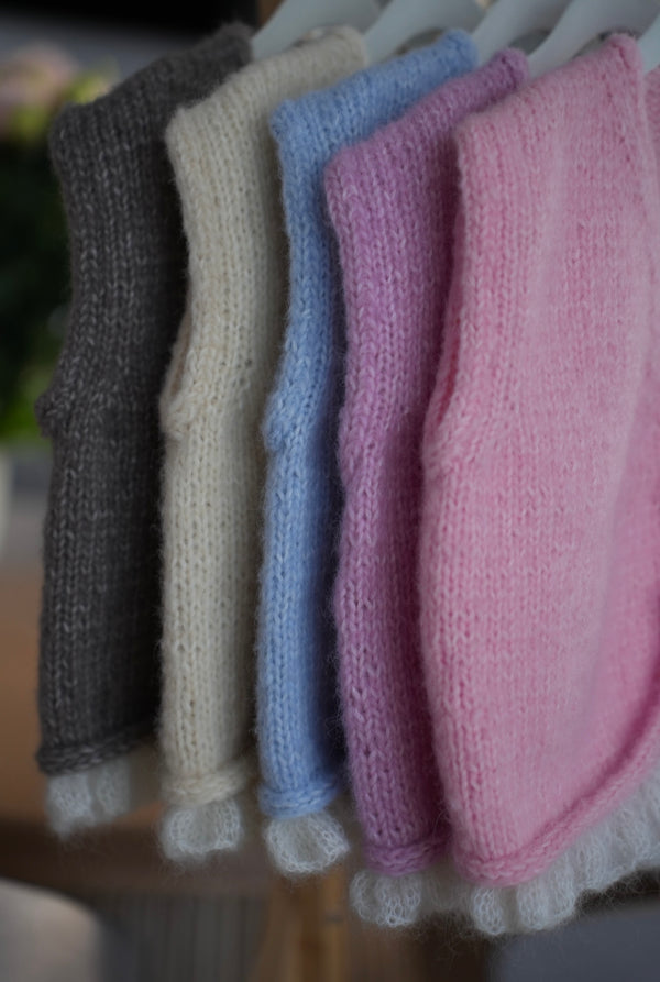 Kamizelka Alex, handmade, bawełna, alpaka, merino