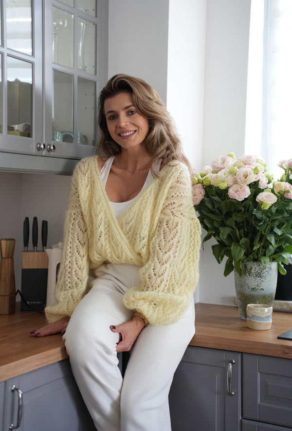 Sweter Pearl 2.0, super kid moher, Sirka handmade