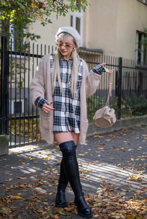 Kardigan Klaudyna, super kid moher, jedwab, merino