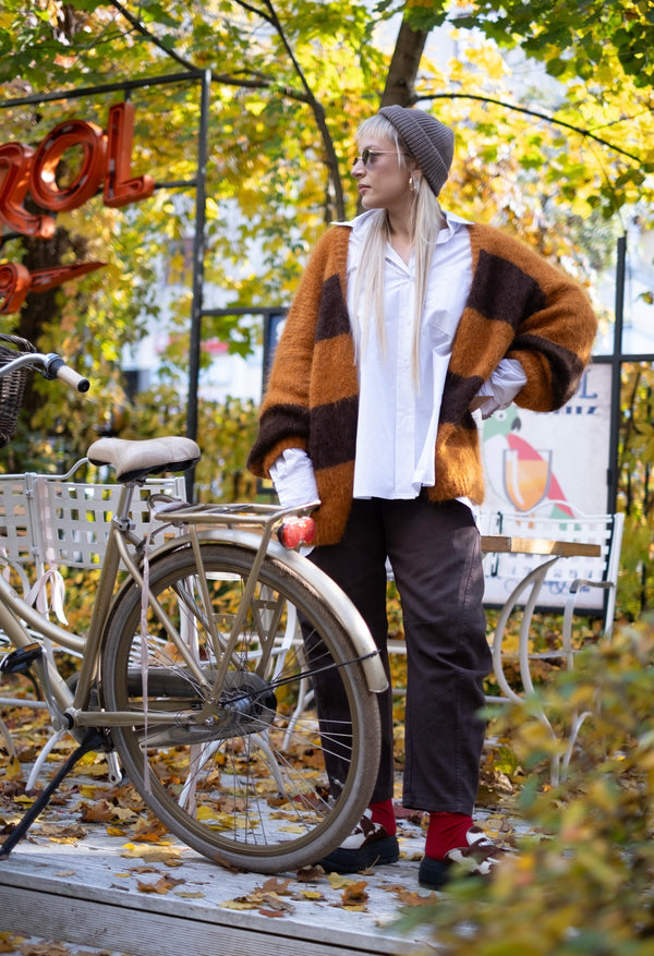 Kardigan Drew, suri alpaka, merino UNISEX