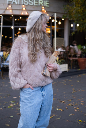 Beret Irena, super kid moher, jedwab