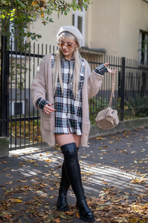 Beret Irena, super kid moher, jedwab