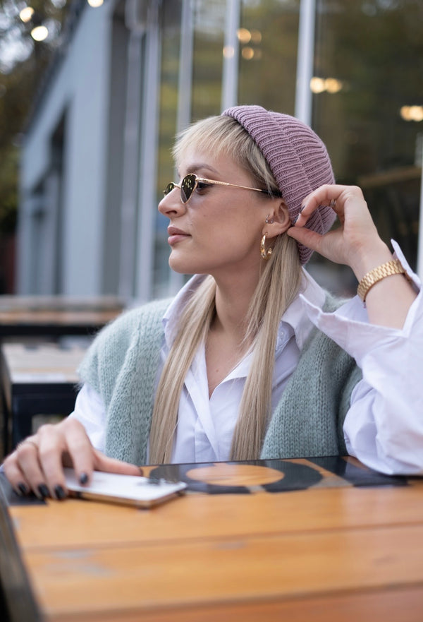 Czapka Kacper, handmade, 100% merino