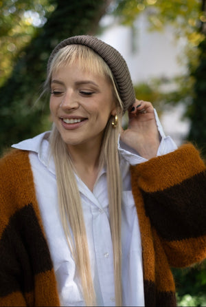 Czapka Kacper, handmade, 100% merino