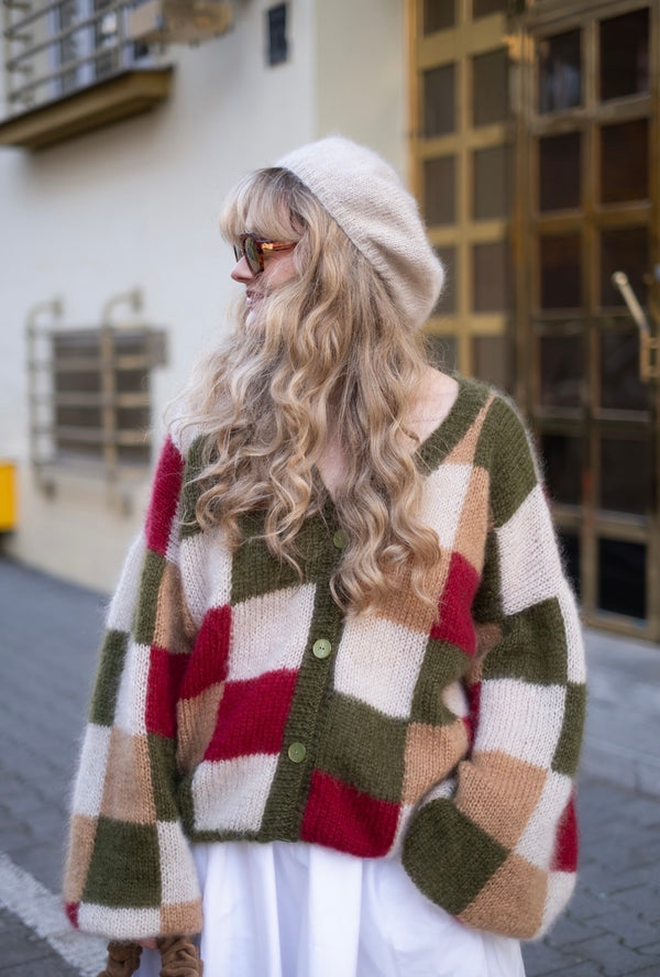 Kardigan Arletta, krata, super kid moher