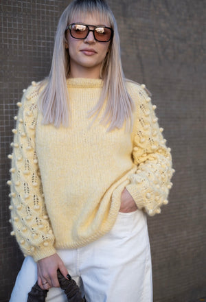 Sweter Zoya, handmade, bawełna, baby alpaka, merino