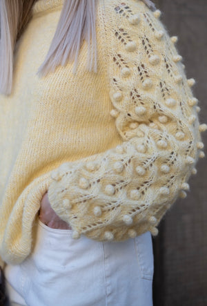 Sweter Zoya, handmade, bawełna, baby alpaka, merino