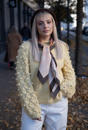 Sweter Zoya, handmade, bawełna, baby alpaka, merino