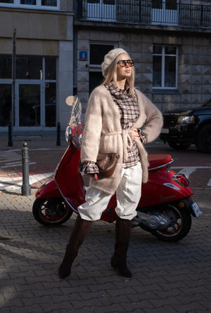 Kardigan Klaudyna, super kid moher, jedwab, merino