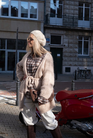 Kardigan Klaudyna, super kid moher, jedwab, merino