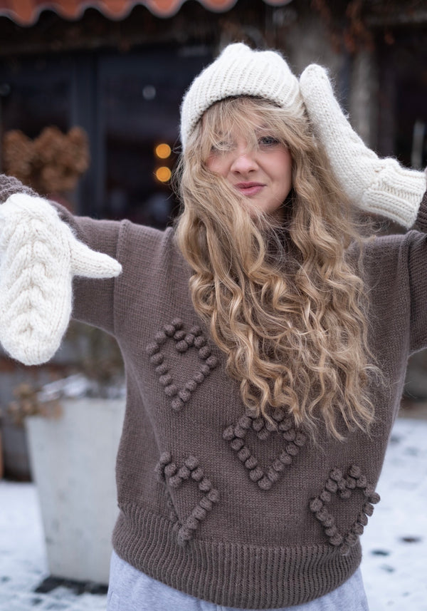 Zestaw: Furora (czapka i rękawiczki) 100% wełna merino