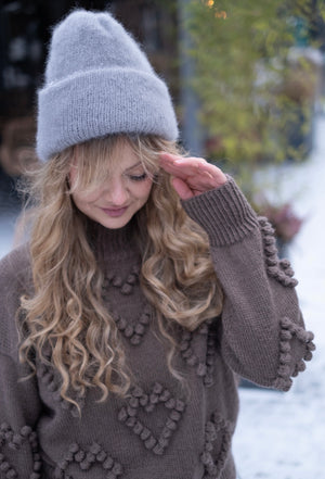 Zestaw: Inka (czapka plus rękawiczki), super kid moher, merino, jedwab