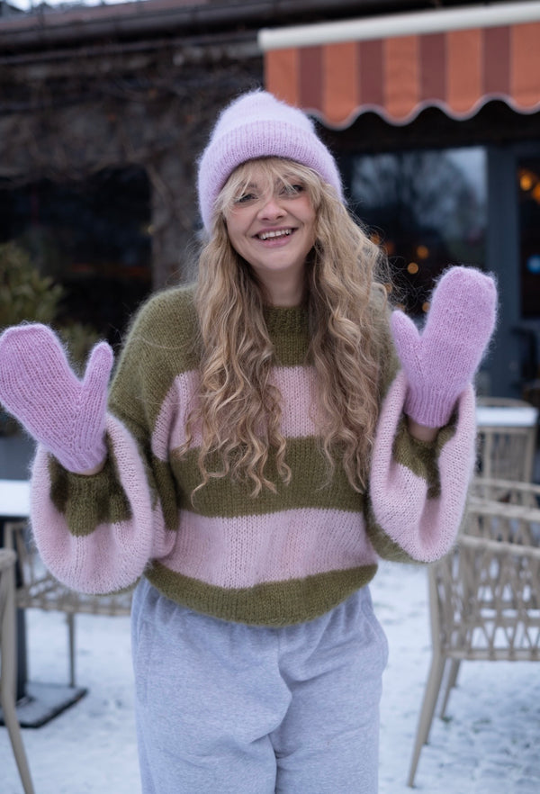 Zestaw: Inka (czapka plus rękawiczki), super kid moher, merino, jedwab