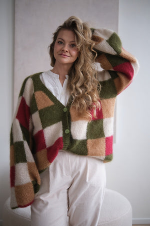 Kardigan Arletta, krata, super kid moher