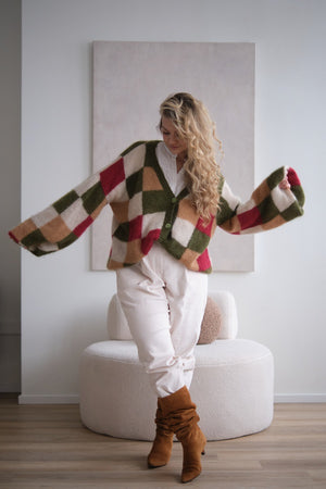 Kardigan Arletta, krata, super kid moher