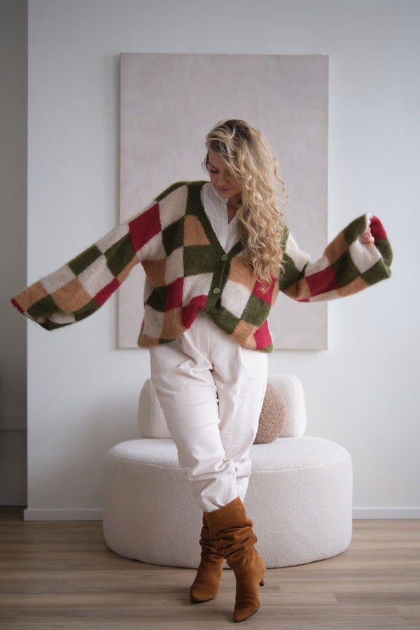 Kardigan Arletta, krata, super kid moher