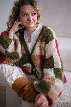 Kardigan Arletta, krata, super kid moher