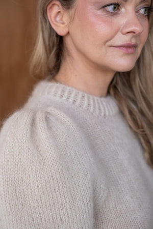Sweter Magda z krótkim rękawem, angora &merino