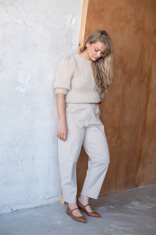 Sweter Magda z krótkim rękawem, angora &merino