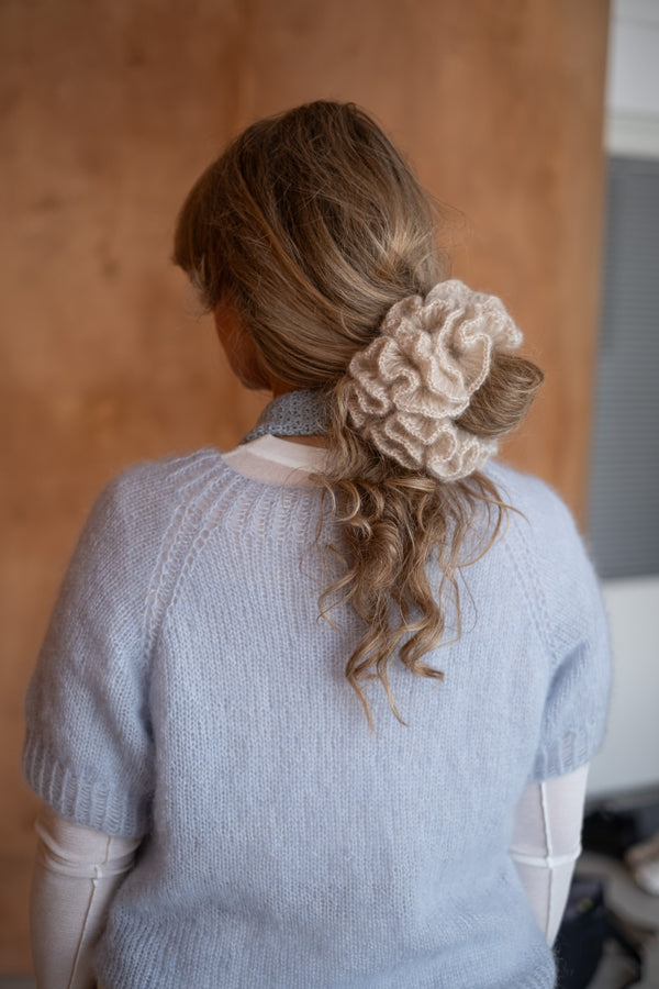 Scrunchie Nasturcja, gumka do włosów, handmade