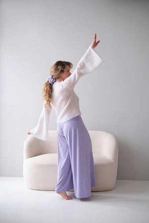 Sweter Aurora, super kid moher, jedwab