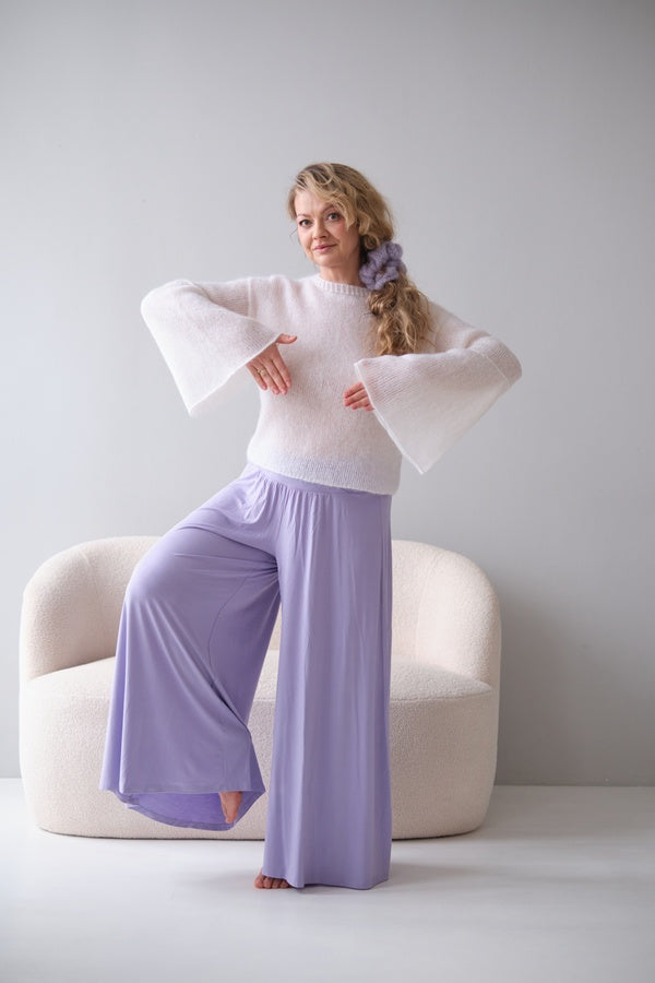 Sweter Aurora, super kid moher, jedwab