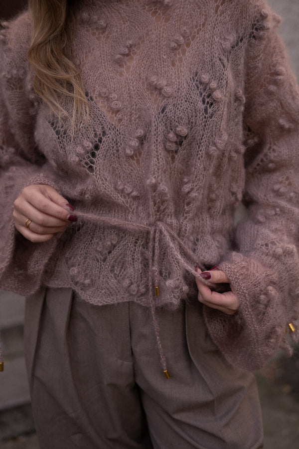 Sweter z moheru i jedwabiu Sirka handmade