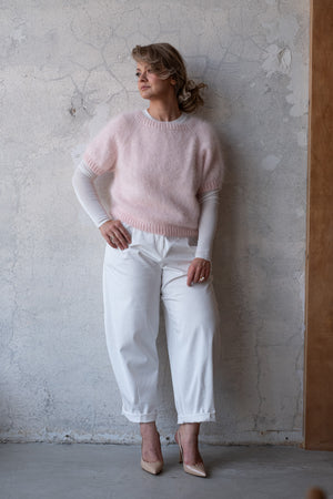 Sweter Marta z krótkim rękawem, handmade