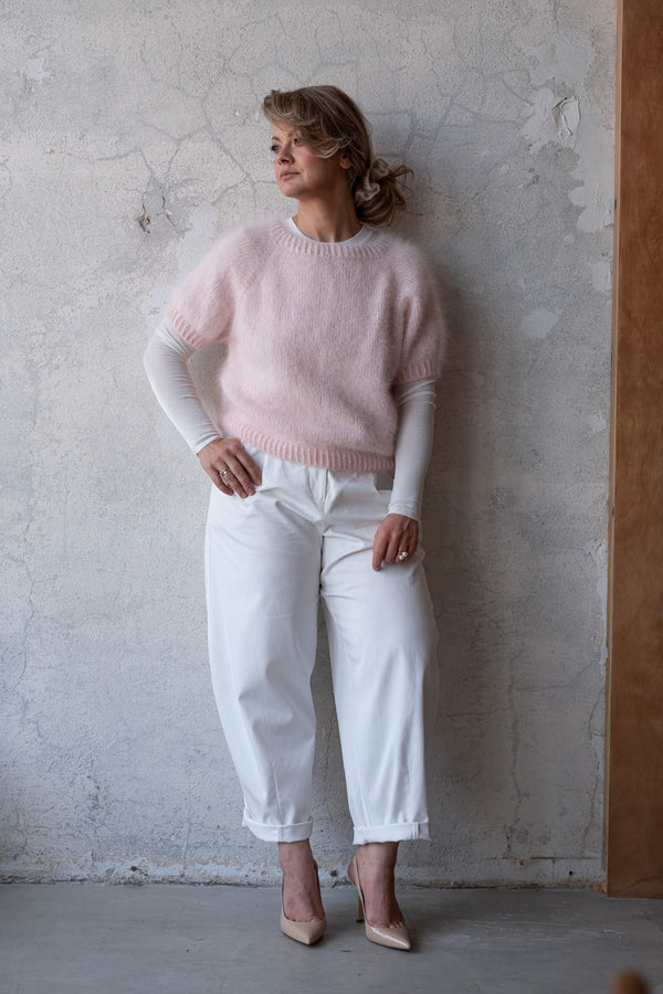 Sweter Marta z krótkim rękawem, handmade