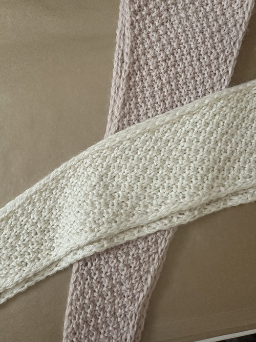 Dwa szaliczki Kinia z aplaki z jedwabiem Sirka handmade