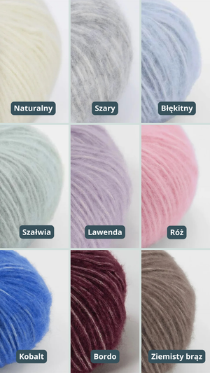 Sweter Zuzanna, warkocz, handmade, alpaka, merino, jedwab