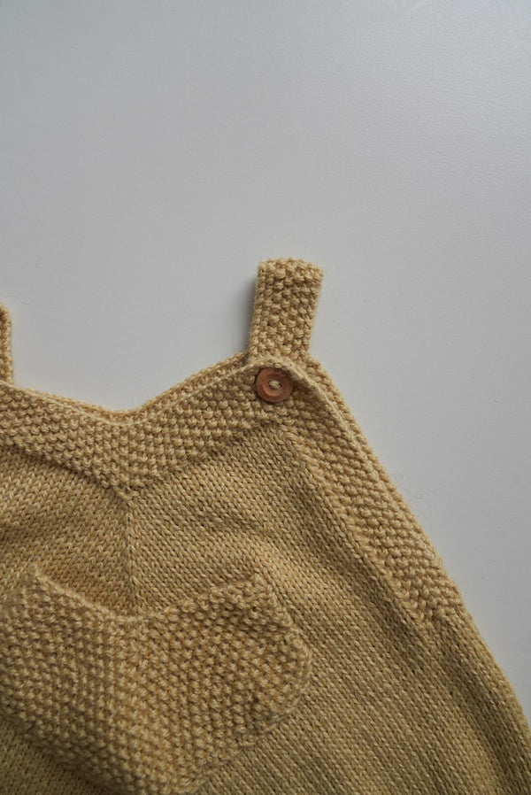 Dziecięce bloomersy z serduszkiem w żółtym kolorze robione ręcznie Sirka handmade