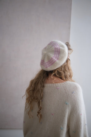 Beret Irena, super kid moher, jedwab