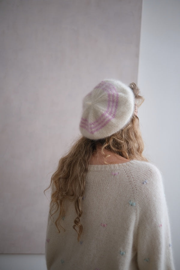 Beret Irena, super kid moher, jedwab