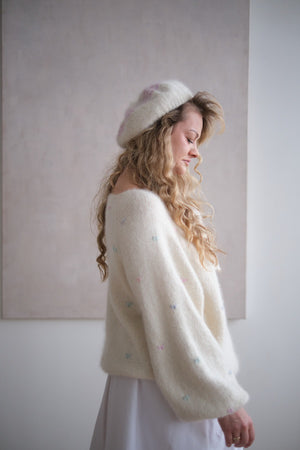 Beret Irena, super kid moher, jedwab