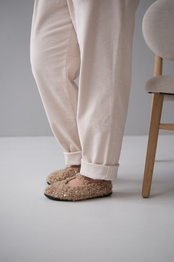 Buty Valentina, wełna merynosów, cekiny