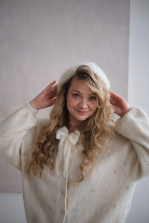 Wstążka, kokardka Elza - gumka do włosów, handmade