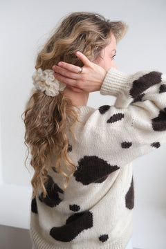 Scrunchie Nasturcja, gumka do włosów, handmade