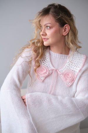 Kołnierzyk Rosa, handmade