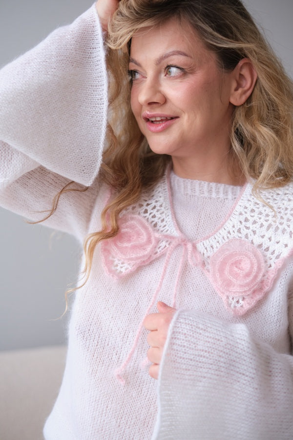 Kołnierzyk Rosa, handmade