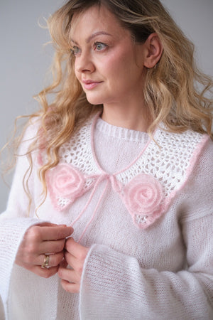 Kołnierzyk Rosa, handmade