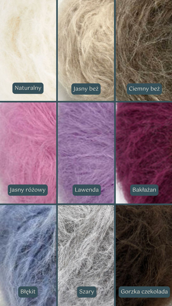 Uszanka Marusia z alpaki suri z merynosem, handmade