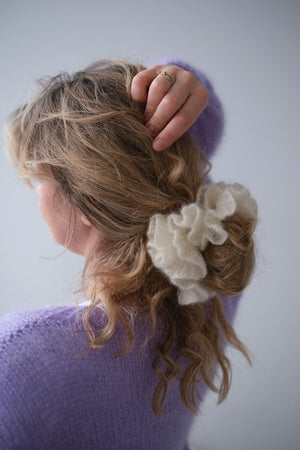 Scrunchie Nasturcja, gumka do włosów, handmade